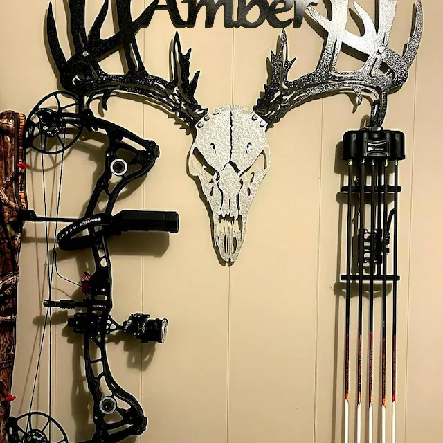 Personalized Metal Deer Skull Rack-The best gift for outdoor lovers